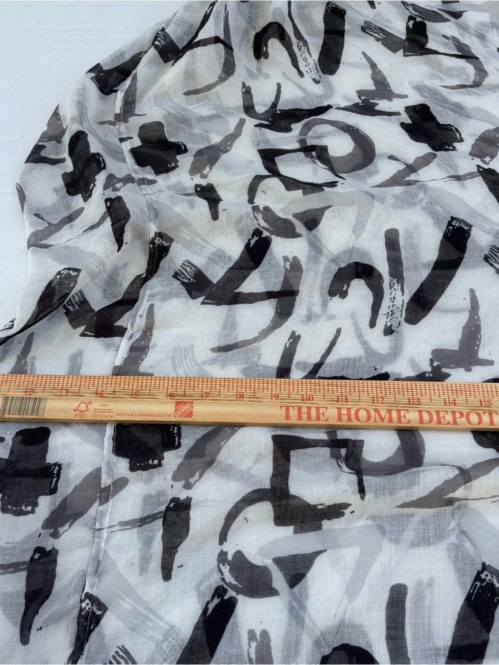 Apt 9 Infinity Scarf Black & White Symbols Cross